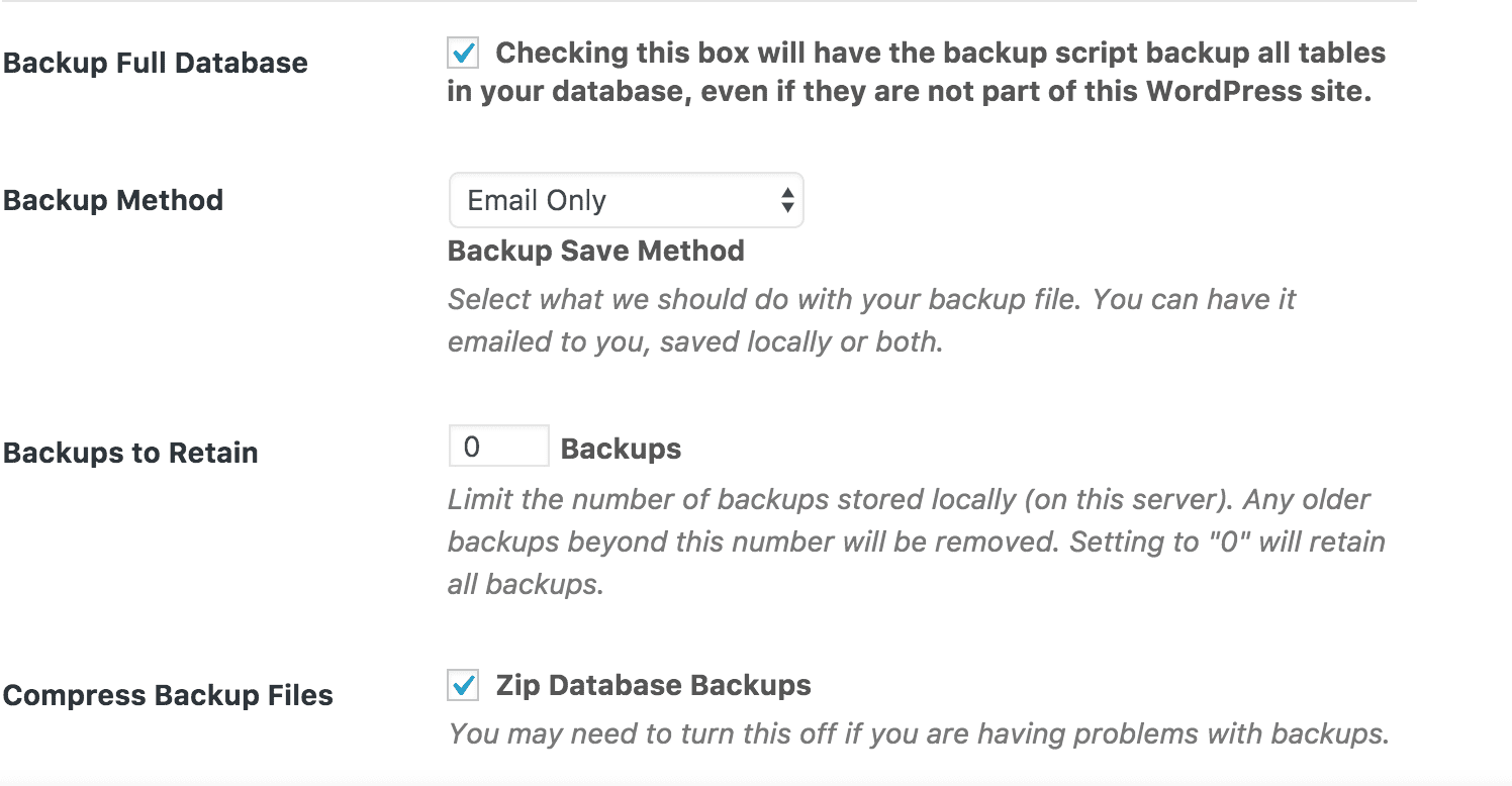 database backup 1